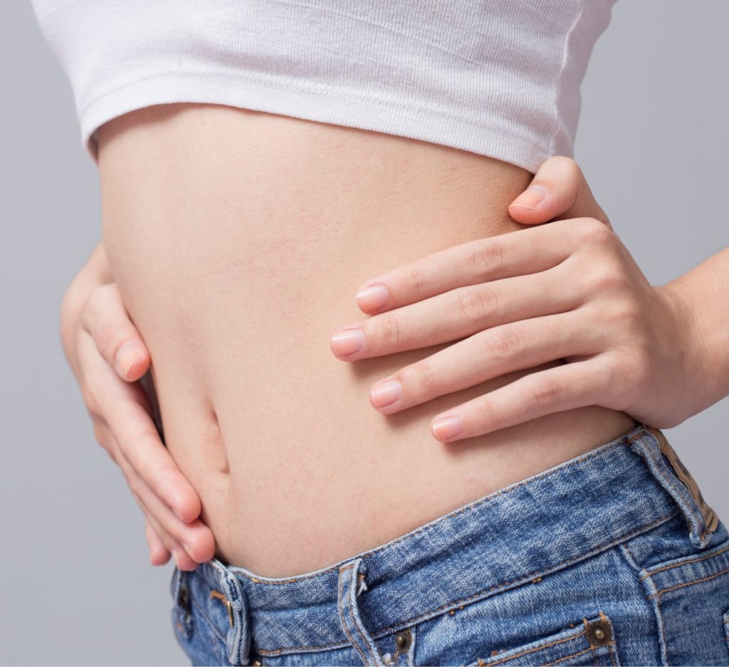 close up of toned stomach