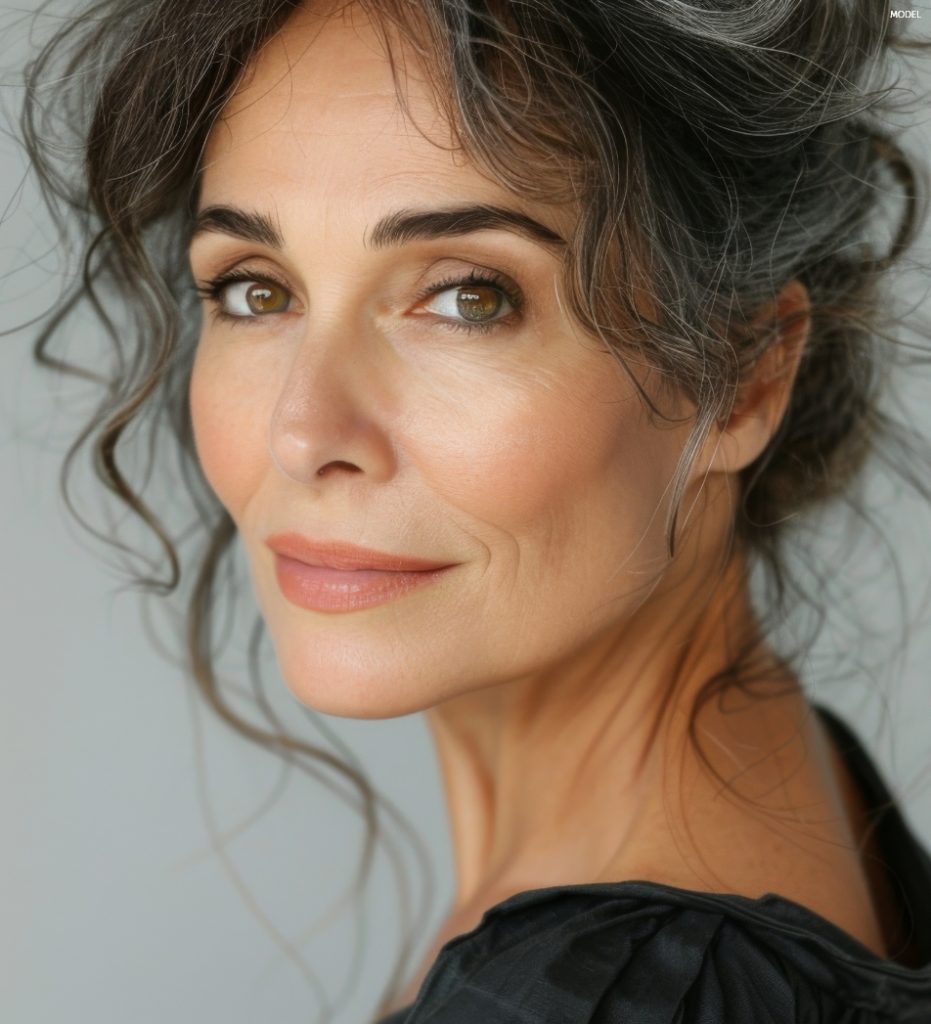 middle aged woman with beautiful skin (model)