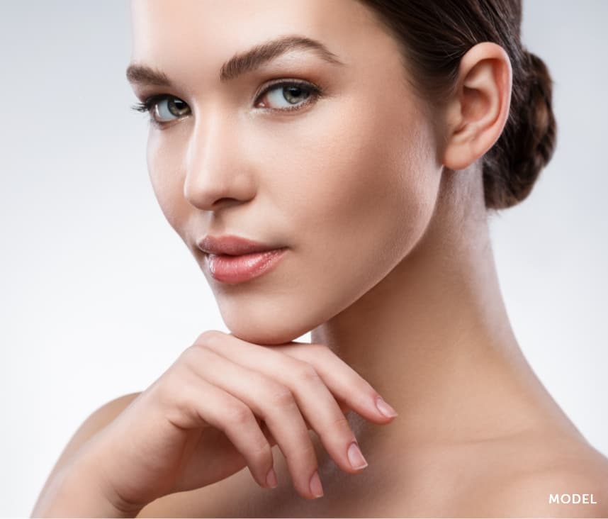 Brunette Smiling for Med Spa (Model)